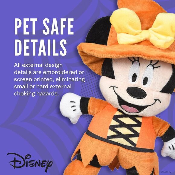 Disney Fetch for Pets 9" Minnie Mouse Witch Halloween Plush Squeaky Toy for Dogs - Picture 4 of 14